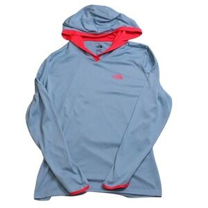 The North Face FlashDry Reactor Hoodie Pullover Womens Medium Blue Coral CDR6